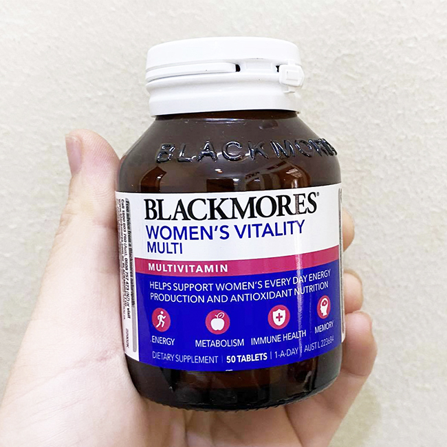 Vitamin tổng hợp cho phụ nữ Blackmores Women’s Vitality Multi, hộp 50 viên