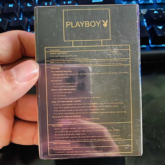 Chai xịt Playboy Vip chống xuất tinh sớm kéo dài thời gian quan hệ, Chai 10ml