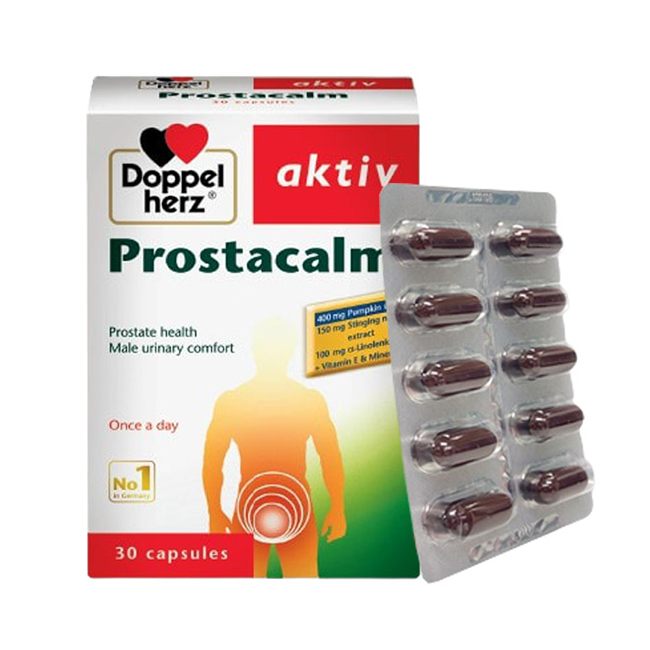 Viên uống ngăn ngừa u xơ tuyến tiền liệt Doppelherz Aktiv Prostacalm, hộp 30 Viên