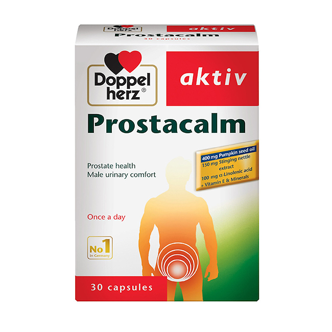 Viên uống ngăn ngừa u xơ tuyến tiền liệt Doppelherz Aktiv Prostacalm, hộp 30 Viên