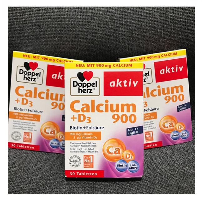 Viên uống bảo vệ xương khớp Doppelherz Calcium + D3 9000mg, hộp 30 viên