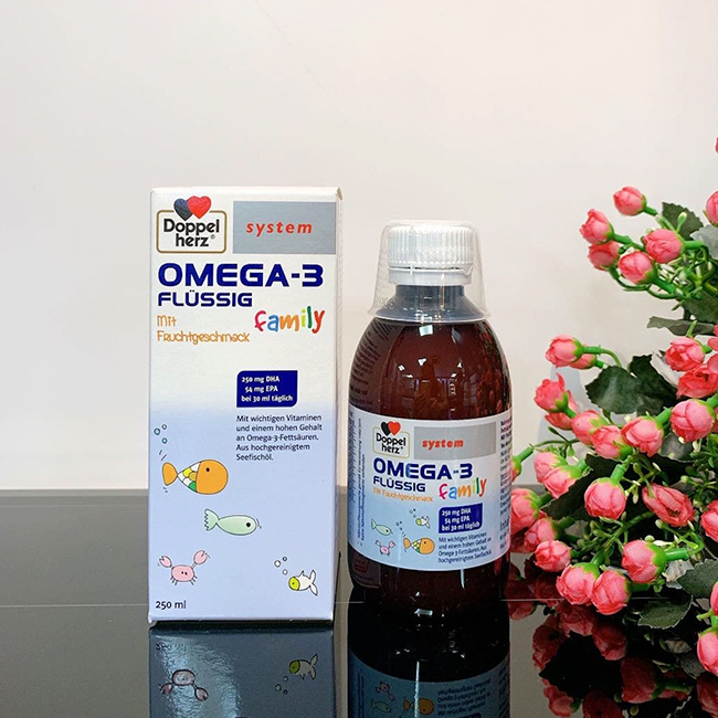 Siro bổ não Doppelherz Omega 3 Flussig Family, chai 250ml