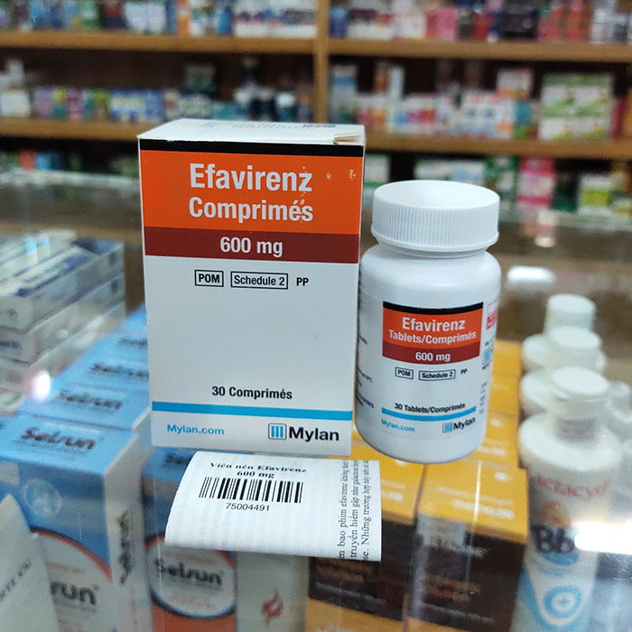 Thuốc Mylan Efavirenz 600mg, Hộp 30 viên