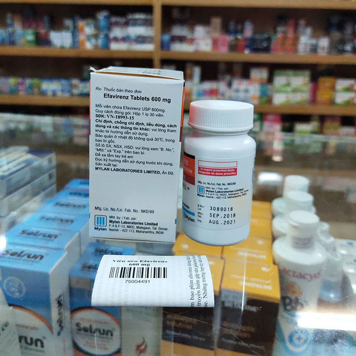 Thuốc Mylan Efavirenz 600mg, Hộp 30 viên