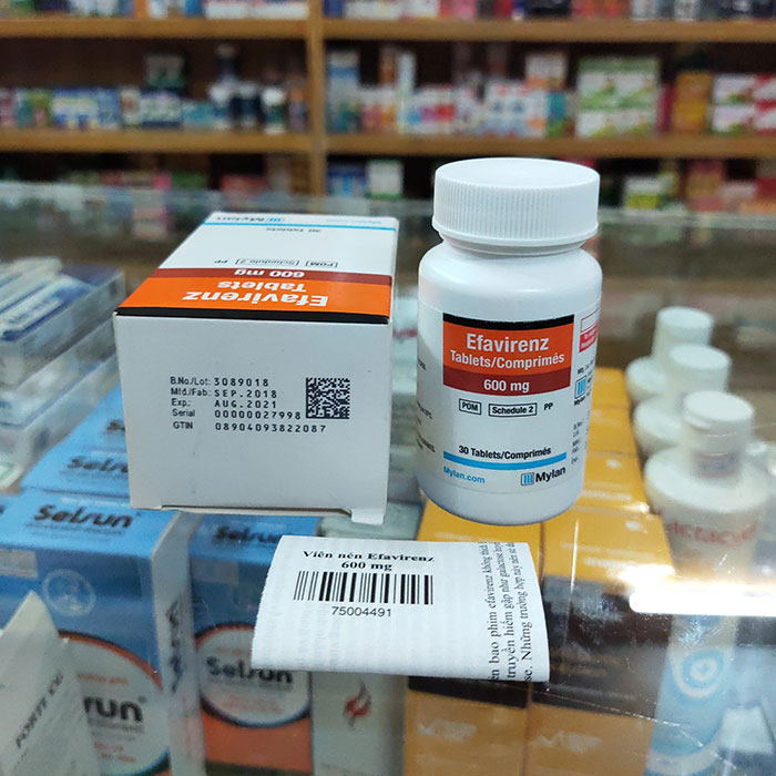 Thuốc Mylan Efavirenz 600mg, Hộp 30 viên