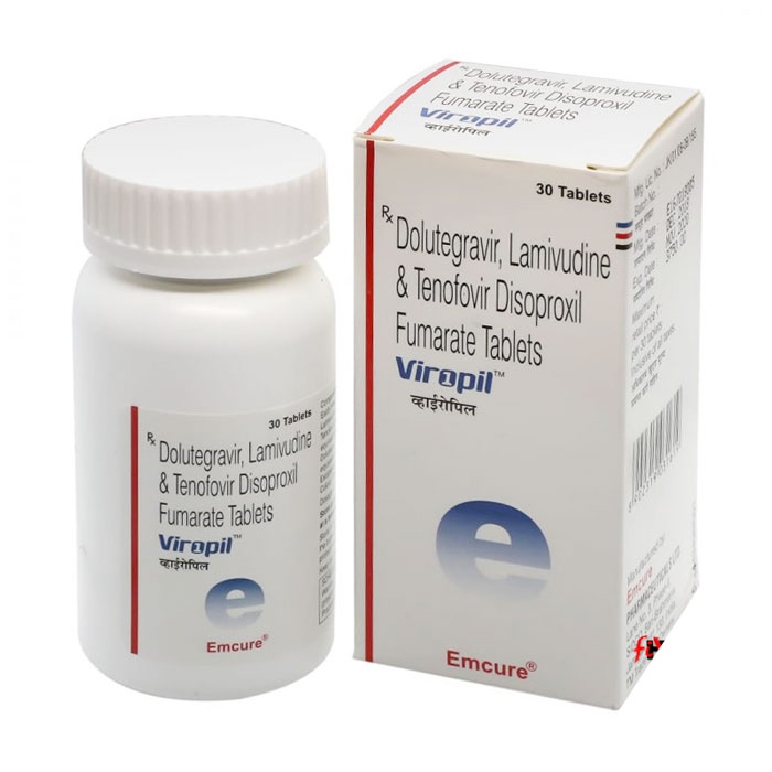 Thuốc kháng Virus HIV Emcure Viropil, Hộp 30 viên