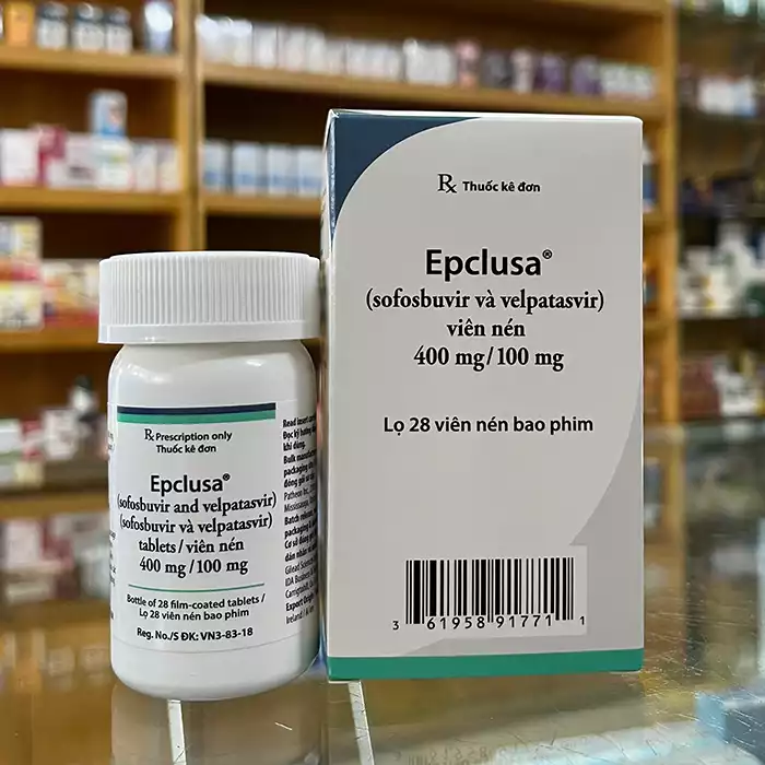 Thuốc điều trị 6 loại viêm gan C Epclusa Hộp 28 viên