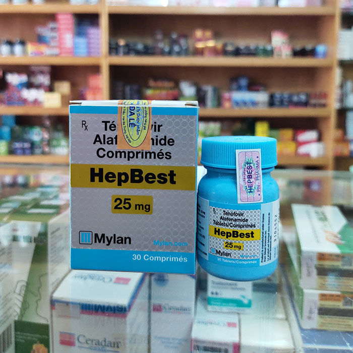 Thuốc điều trị viêm gan B Mylan Hepbest, Hộp 30 viên