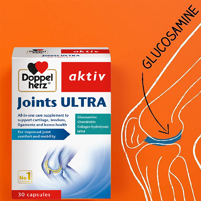 Viên uống bổ khớp Doppelherz Aktiv Joints Ultra, hộp 30 viên
