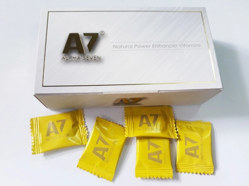 Kẹo sâm A7 Alpha Seven cao cấp của Mỹ, Hộp 10 viên