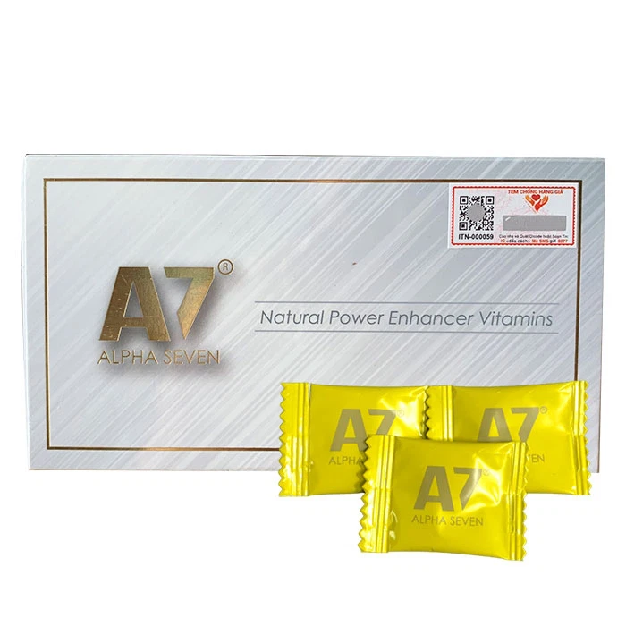 Kẹo sâm A7 Alpha Seven cao cấp của Mỹ, Hộp 10 viên