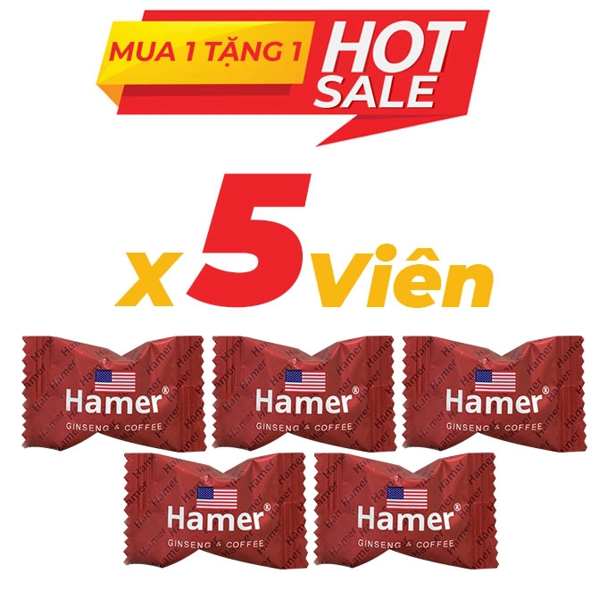 Kẹo sâm Hamer Mỹ Mẫu Mới 5 viên