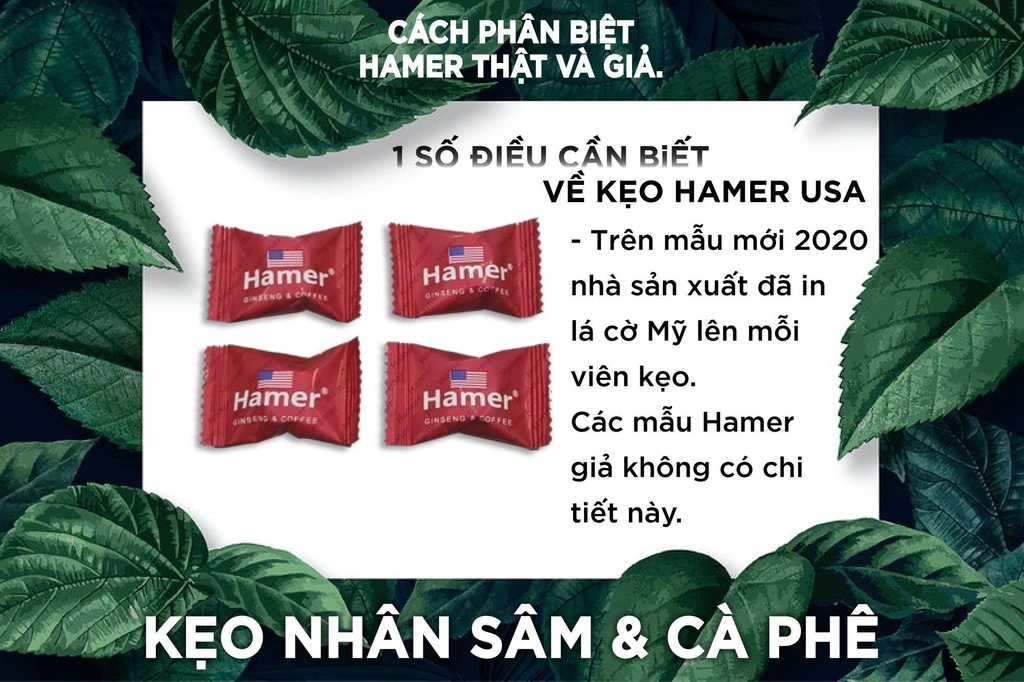 Kẹo sâm Hamer Mỹ Mẫu Mới 3 viên