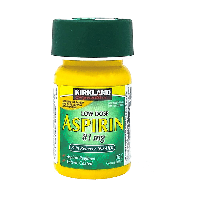 Kirkland Low Dose Aspirin 81mg 2 chai x 365 viên