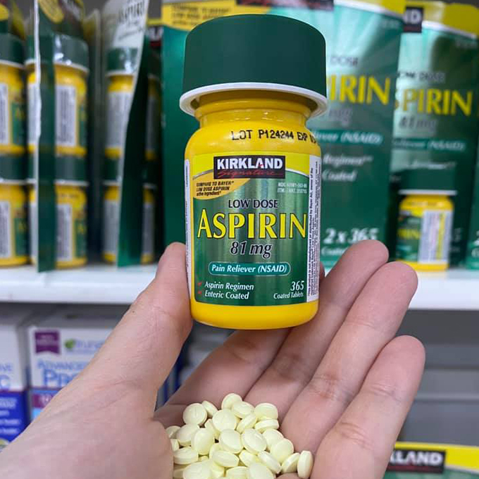 Kirkland Low Dose Aspirin 81mg 2 chai x 365 viên