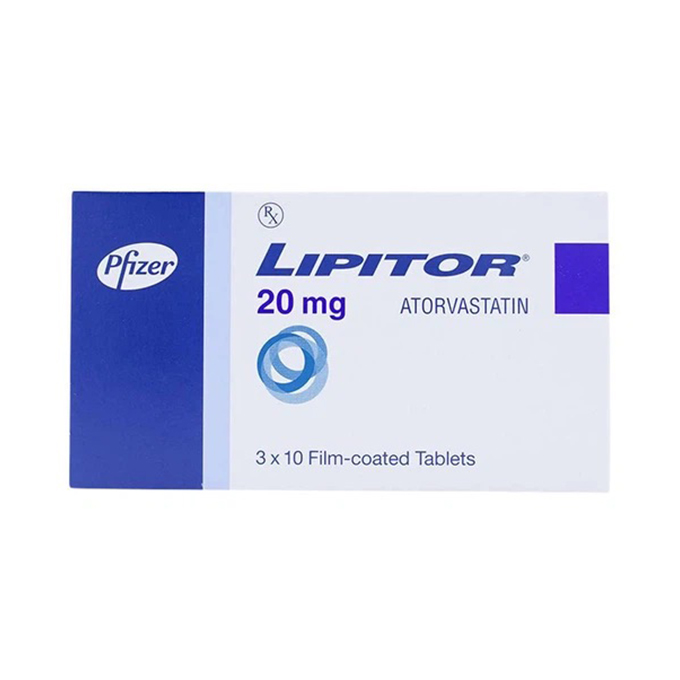Lipitor 20mg Pfizer 3 vỉ x 10 viên (Thổ) – Thuốc điều trị tăng cholesterol trong máu