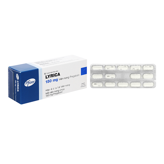 Thuốc Lyrica 150mg Pfizer, Hộp 4 vỉ x 14 viên