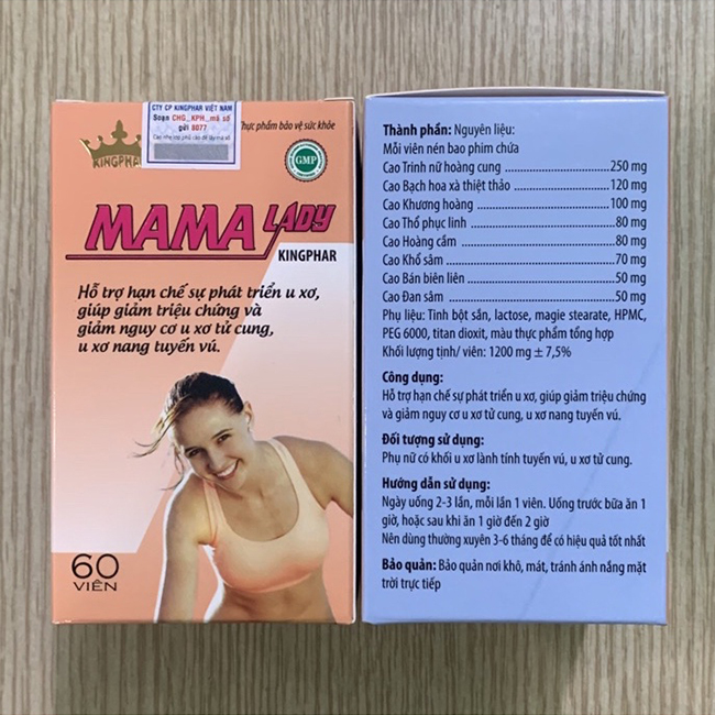 Mama Lady Kingphar, Hộp 60 viên