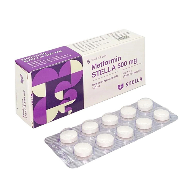 Metformin Stella 500mg 3 vỉ x 10 viên – Điều trị tiểu đường