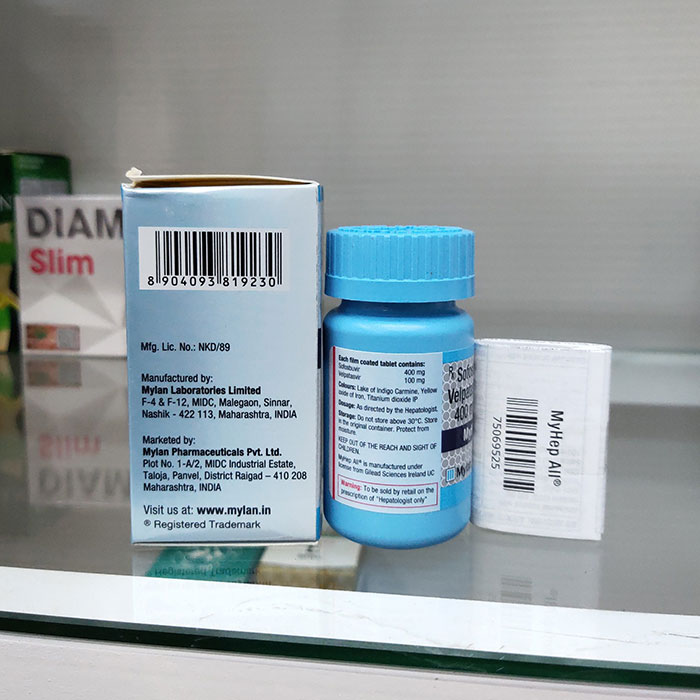 Thuốc điều trị viêm gan C MyHep All, Hộp 28 viên