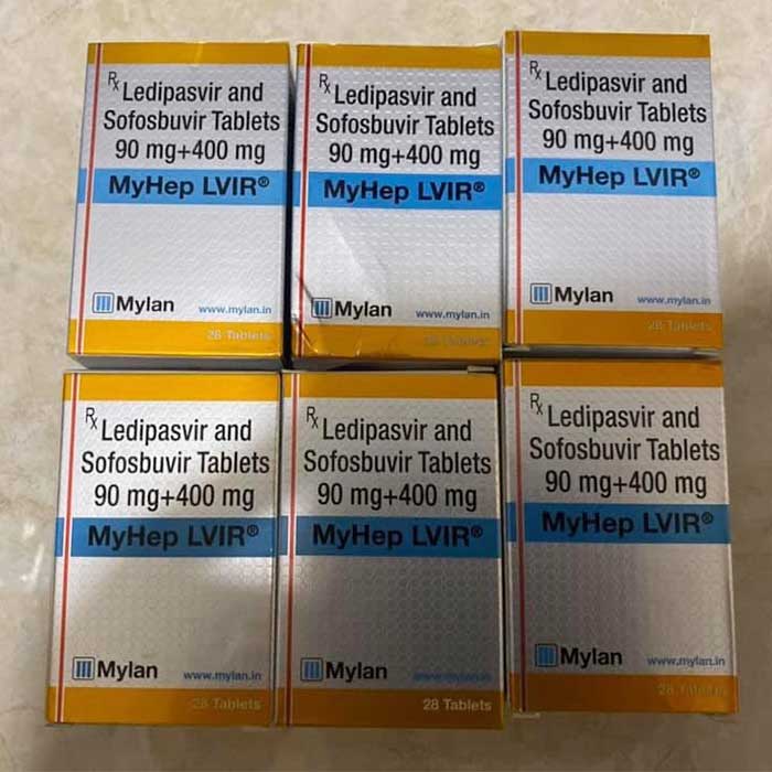 MyHep LVIR Mylan thuốc điều trị viêm gan C, Hộp 28 viên