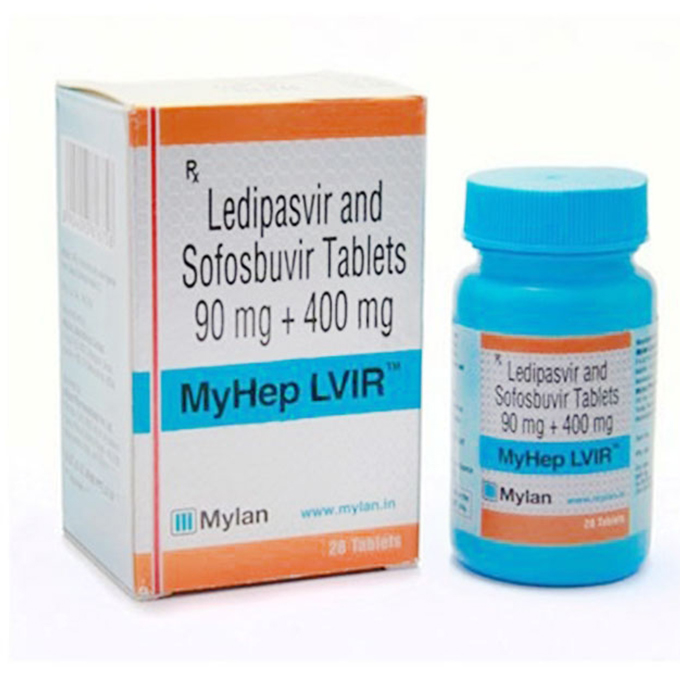 MyHep LVIR Mylan thuốc điều trị viêm gan C, Hộp 28 viên