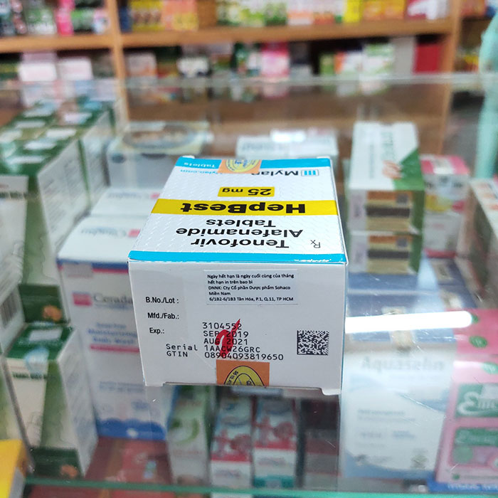 Thuốc điều trị viêm gan B Mylan Hepbest, Hộp 30 viên (Công ty)