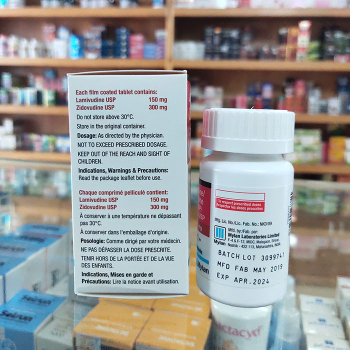 Thuốc Mylan Lamivudine 150mg Zidovudine 300mg, Hộp 60 viên