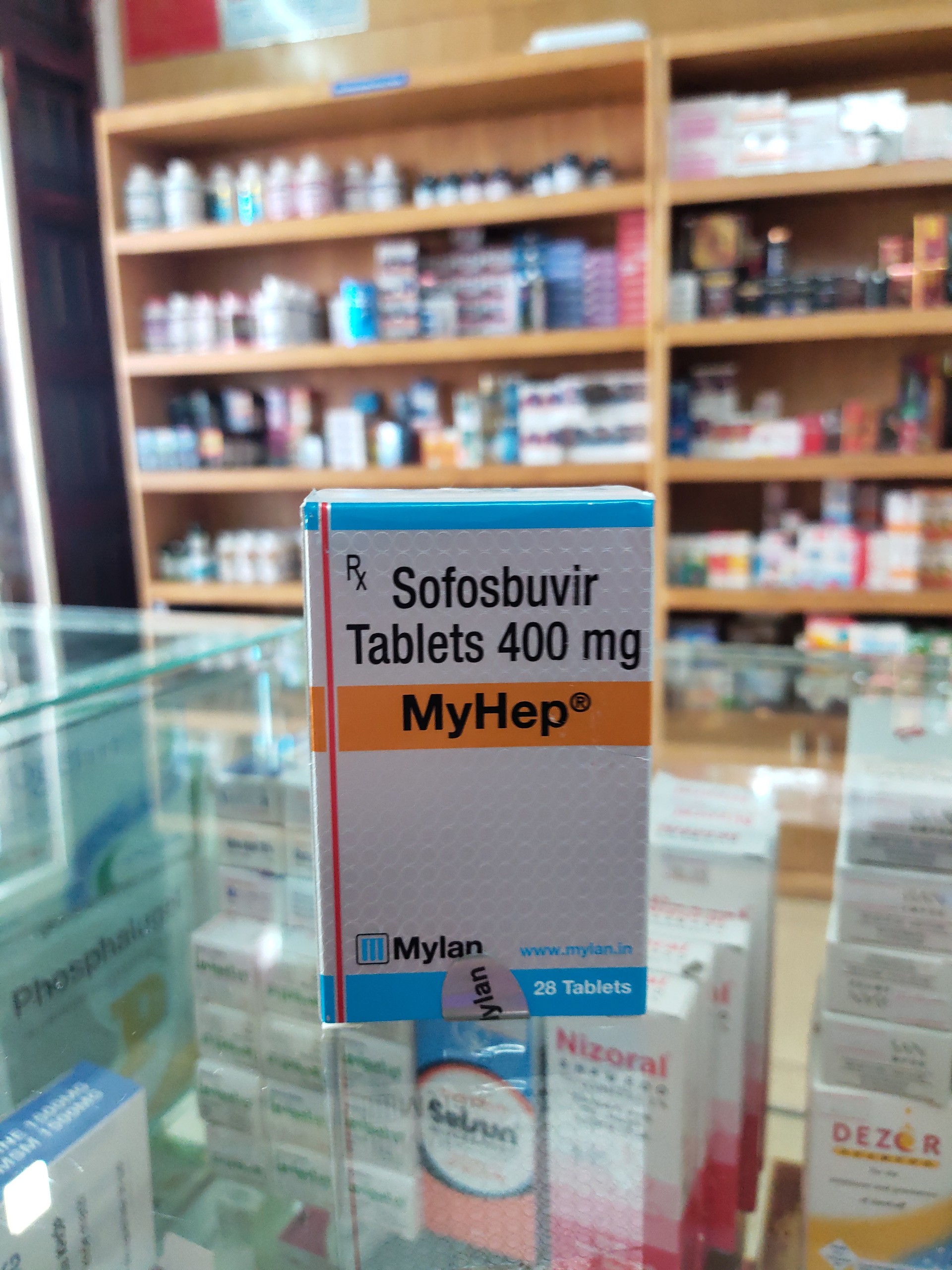 Thuốc Mylan Myhep Sofosbuvir Tablets 400mg, Hộp 28 viên