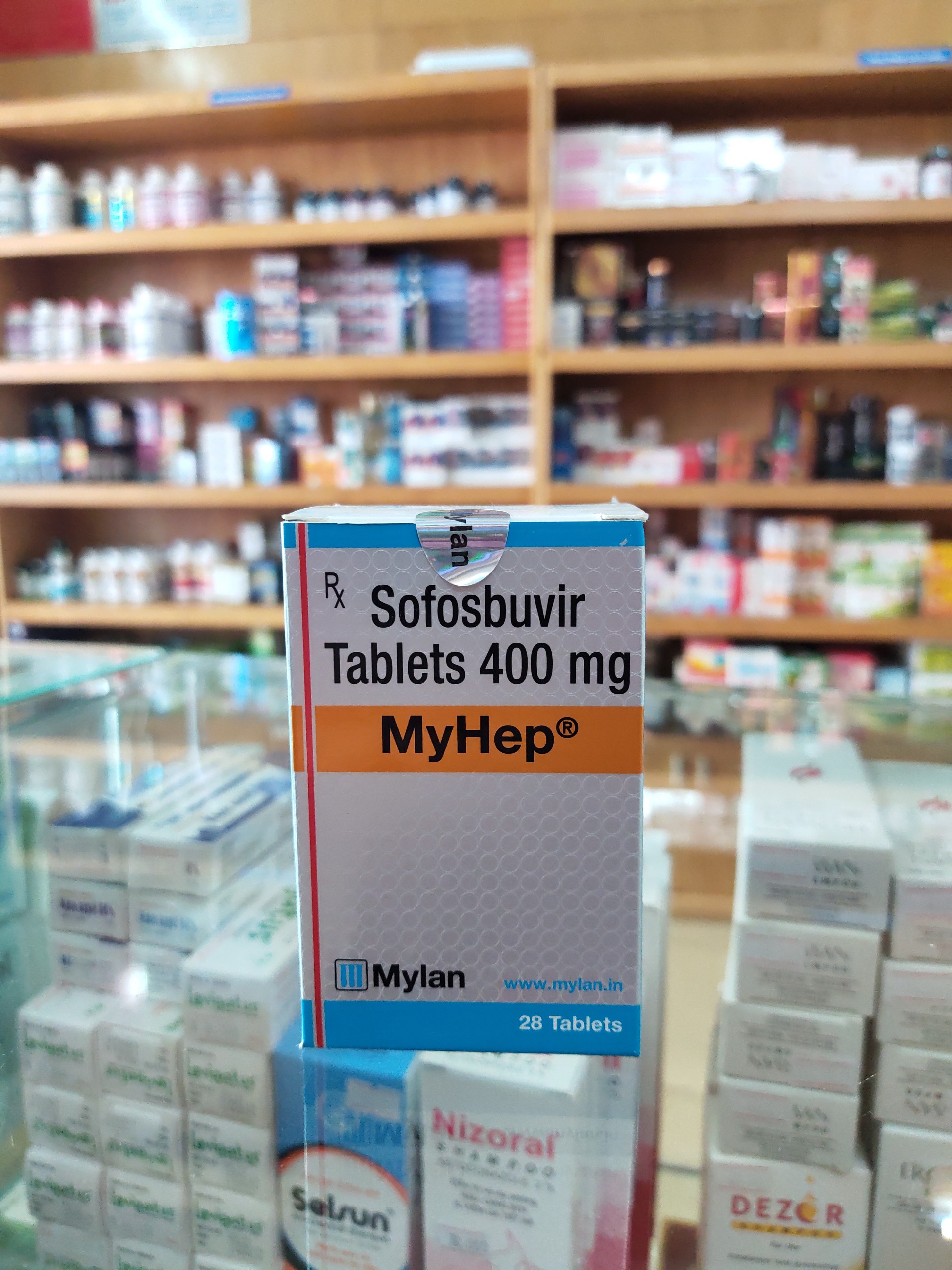 Thuốc Mylan Myhep Sofosbuvir Tablets 400mg, Hộp 28 viên