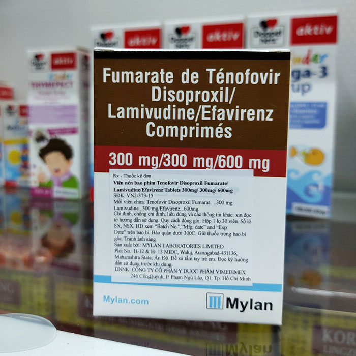 Thuốc điều trị phơi nhiễm HIV Mylan TLE, Hộp 30 viên