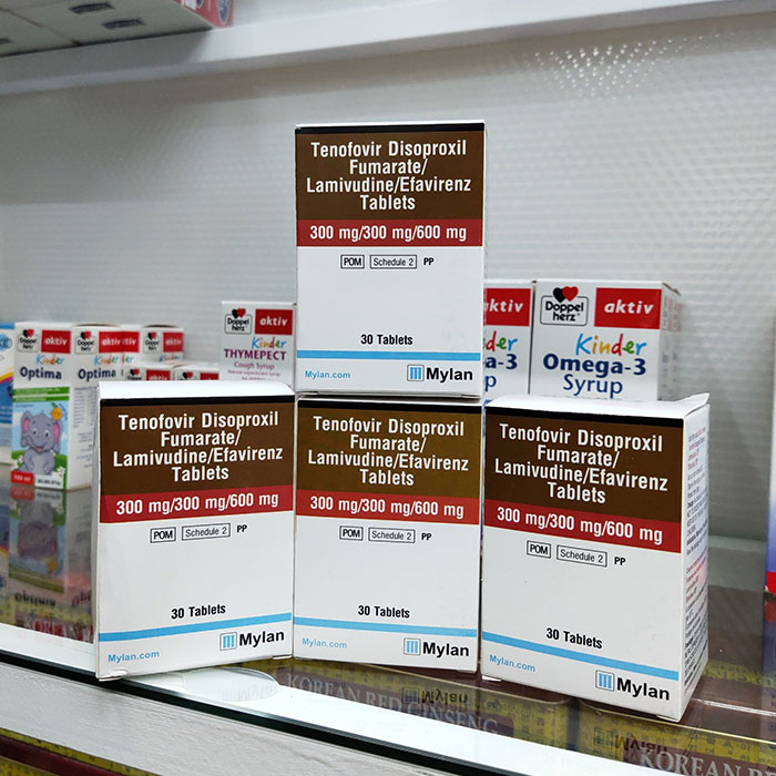 Thuốc điều trị phơi nhiễm HIV Mylan TLE, Hộp 30 viên