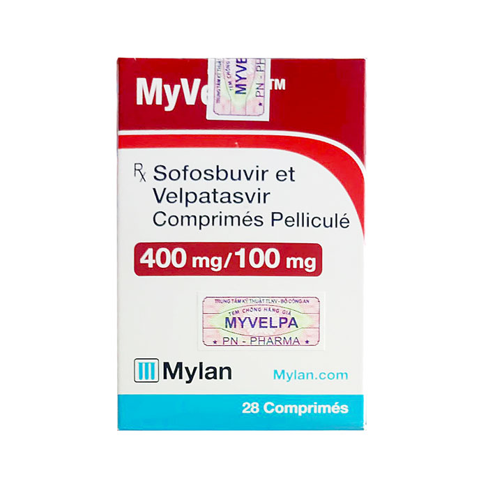 Thuốc điều trị viêm gan C Myvelpa Hộp 28 viên