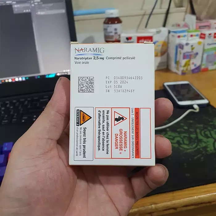 Naramig 2.5mg GSK 2 vỉ x 6 viên – Thuốc trị chứng đau nửa đầu