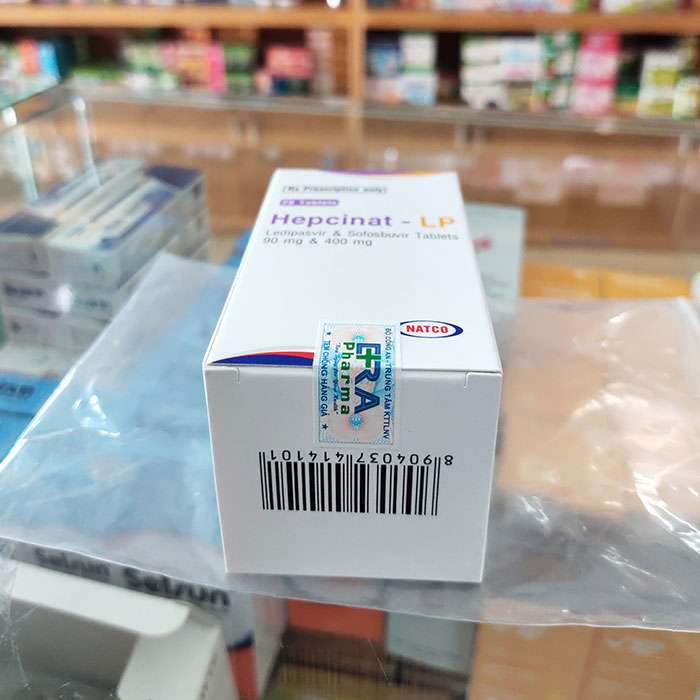 Thuốc Natco Hepcinat LP 90mg/400mg, Hộp 28 viên