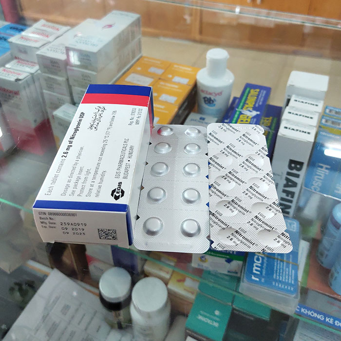 Nitromint 2.6mg Egis 6 vỉ x 10 viên