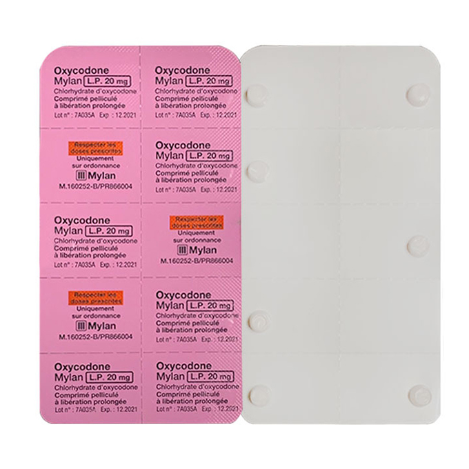 Oxycodone Mylan LP 20mg 4 vỉ x 7 viên