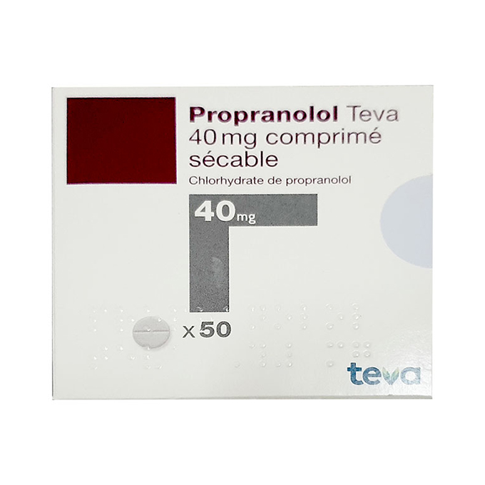 Propranolol Teva 40mg – Thuốc điều trị tăng huyết áp 50 viên