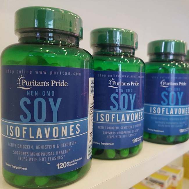Tinh chất mầm đậu nành Puritan's Pride Non-GMO Soy Isoflavones, Hộp 120 viên