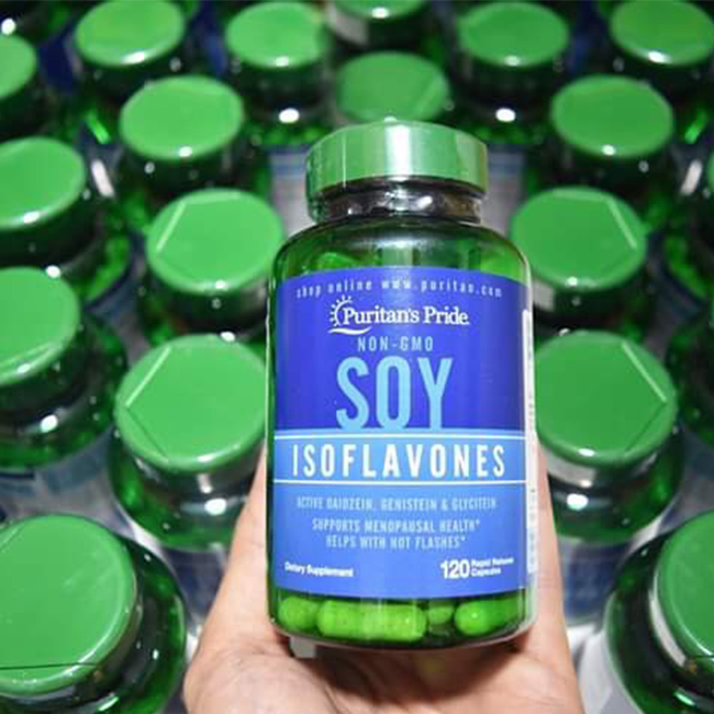 Tinh chất mầm đậu nành Puritan's Pride Non-GMO Soy Isoflavones, Hộp 120 viên
