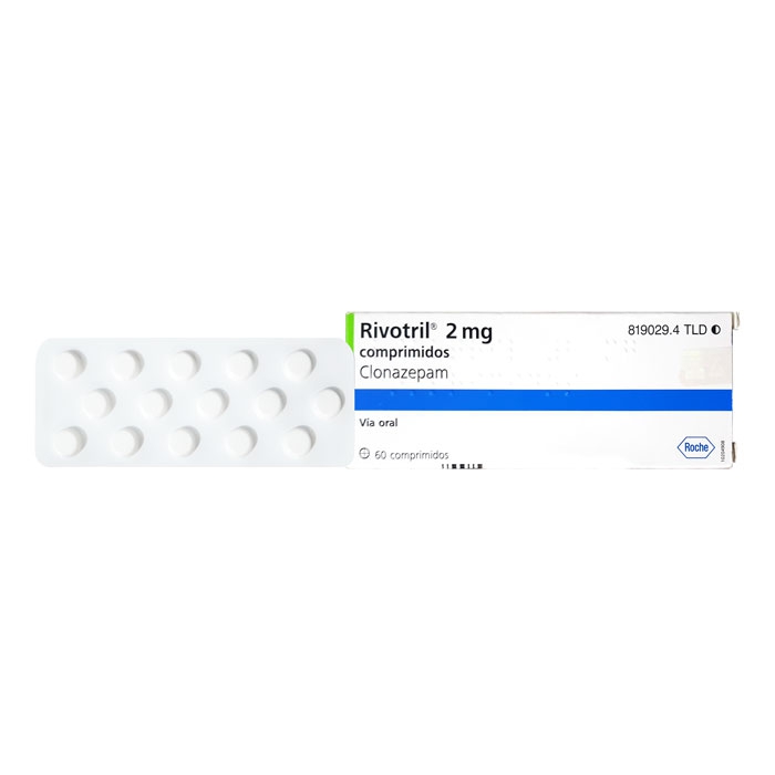 Thuốc ngủ Rivotril 2mg Clonazepam Roche Hộp 60 viên