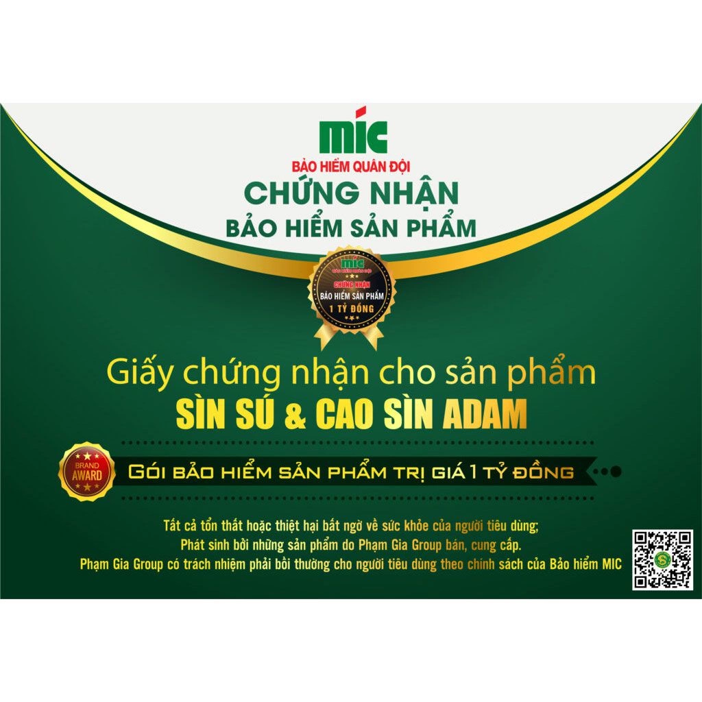 Cao Sìn A Dam sìn sú cao cấp kéo dài thời gian quan hệ, Chai 5ml