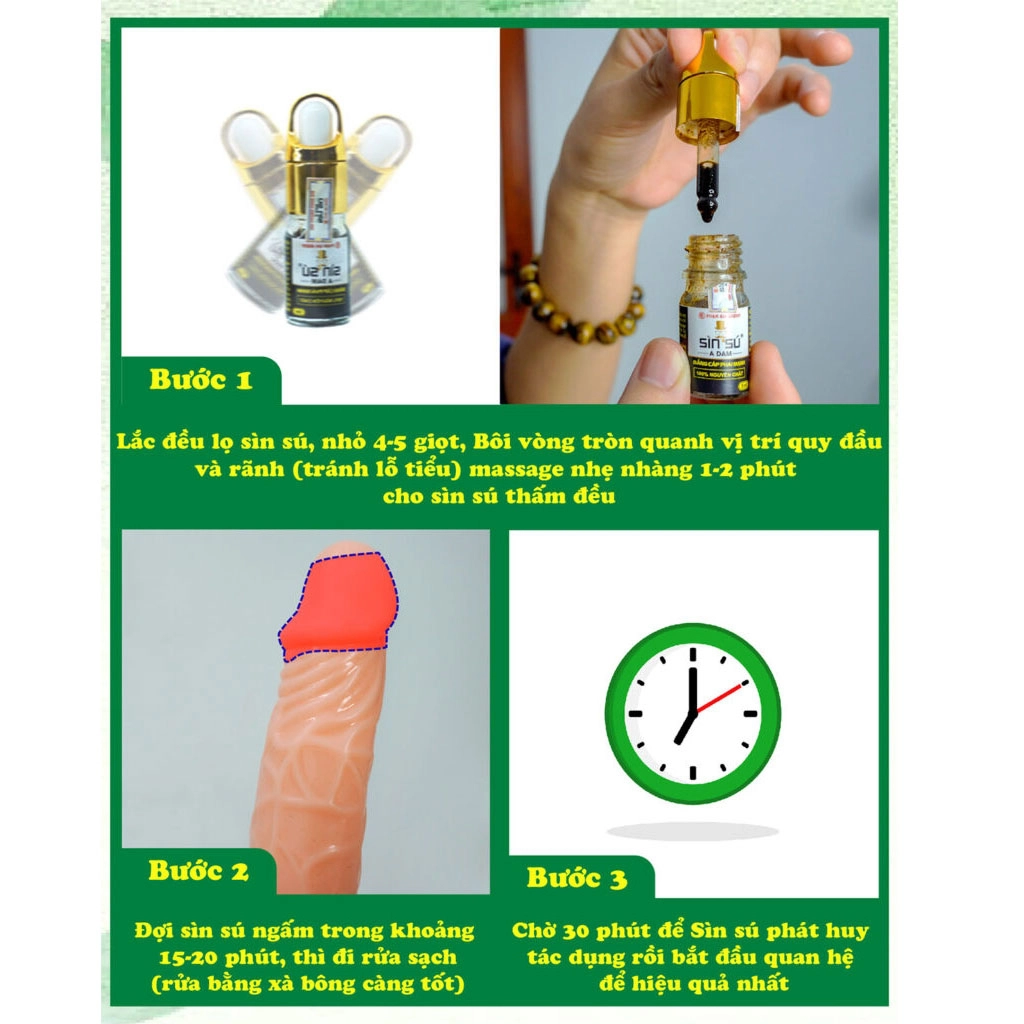 Cao Sìn A Dam sìn sú cao cấp kéo dài thời gian quan hệ, Chai 5ml