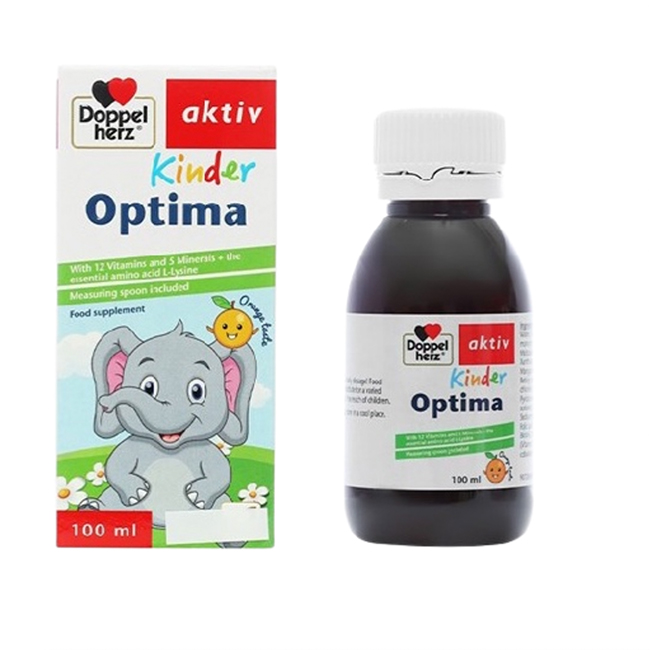 Siro Doppelherz Kinder Optima Vitamin cho trẻ biếng ăn, chai 100ml