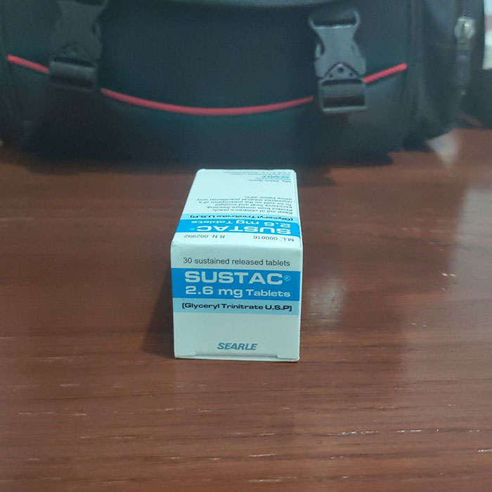 Thuốc tim mạch Sustac 2.6mg Chai 30 viên