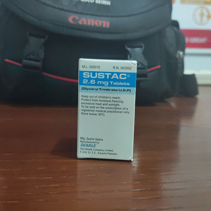 Thuốc tim mạch Sustac 2.6mg Chai 30 viên