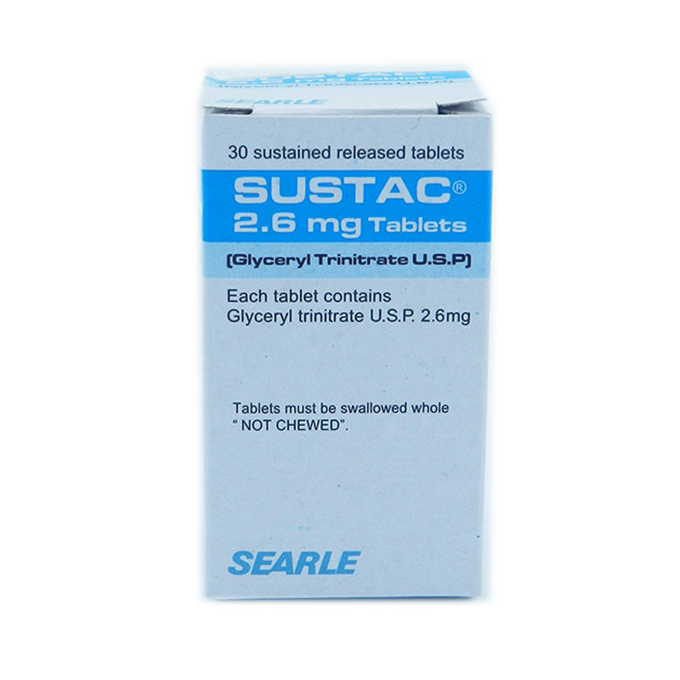 Thuốc tim mạch Sustac 2.6mg Chai 30 viên