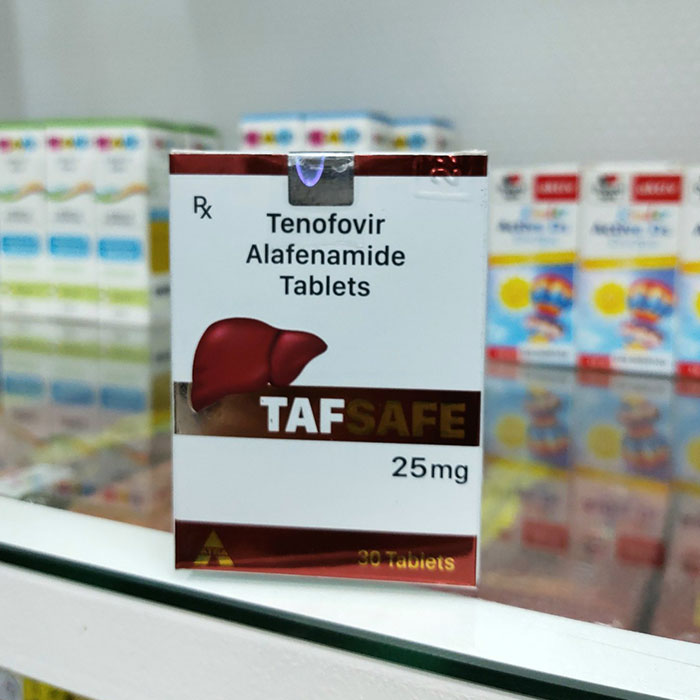 Thuốc điều trị viêm gan B Tafsafe 25mg (Công ty) Hộp 30 viên