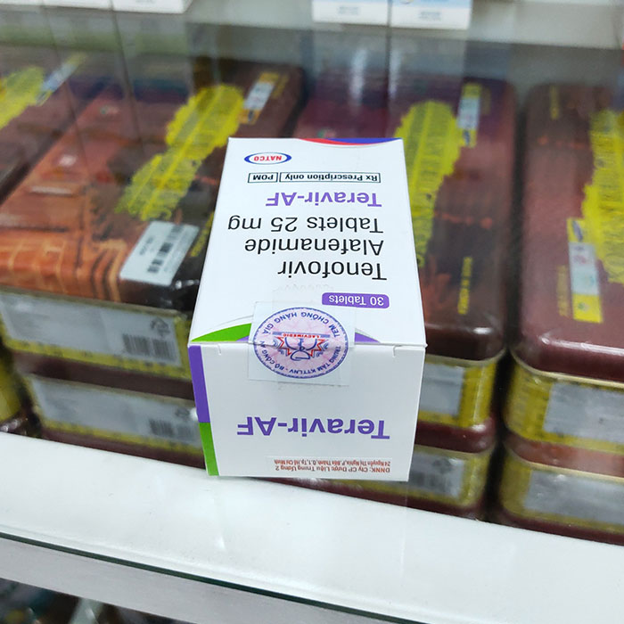 Thuốc trị viêm gan B Teravir AF 25mg, Hộp 30 viên