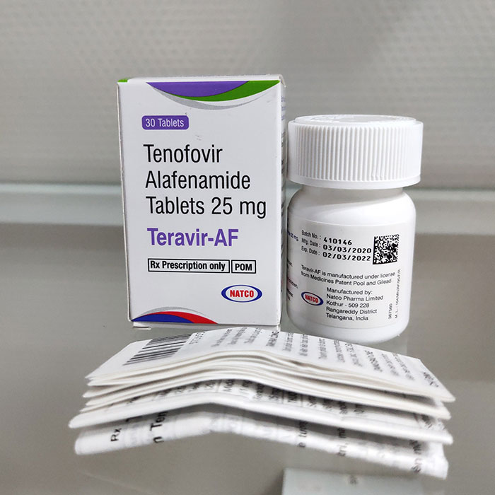 Thuốc trị viêm gan B Teravir AF 25mg, Hộp 30 viên